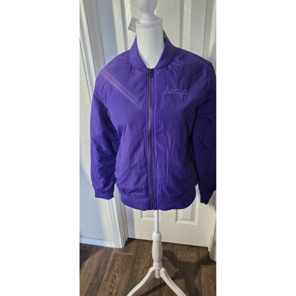 Braze Purple Bomber Jacket Thermolite EcoMade Full Zip Corporate Swag XS